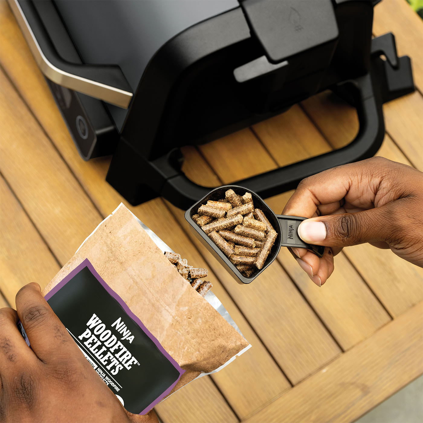 Includes Ninja Woodfire Pellets